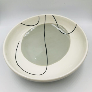 LARGE GRAY BOWL Serving Platters and Trays