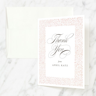 Dotted Frame Mitzvah Thank You Cards
