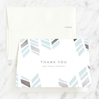 Arrow Head Foil-Pressed Mitzvah Thank You Cards