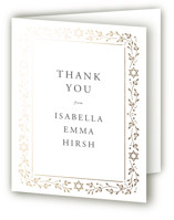 Hanukkah Star Foil-Pressed Mitzvah Thank You Cards