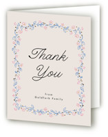 Disco flower Foil-Pressed Mitzvah Thank You Cards