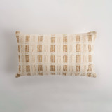 Bolivar Lumbar Pillow Cover Earth Brown & Cream Throw Pillows