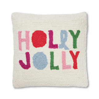 Holly Jolly Hook Pillow Throw Pillows