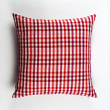 Noel Plaid Handwoven Cotton Throw Pillow, Size 20" x 20" Throw Pillows