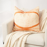 Arc Coral Silk Pillow Throw Pillows