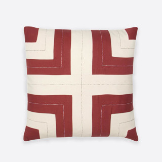 Interlock Throw Pillow - Rust Throw Pillows