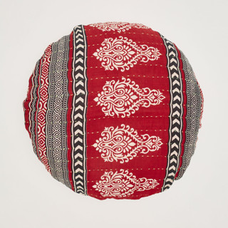 Kantha Round Pillow - No. 230834 Throw Pillows