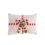 Gift Mini Pillow, Ecru Throw Pillows