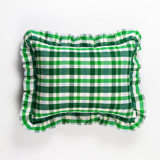 Josefina Plaid Handwoven Cotton Ruffle Pillow Throw Pillows