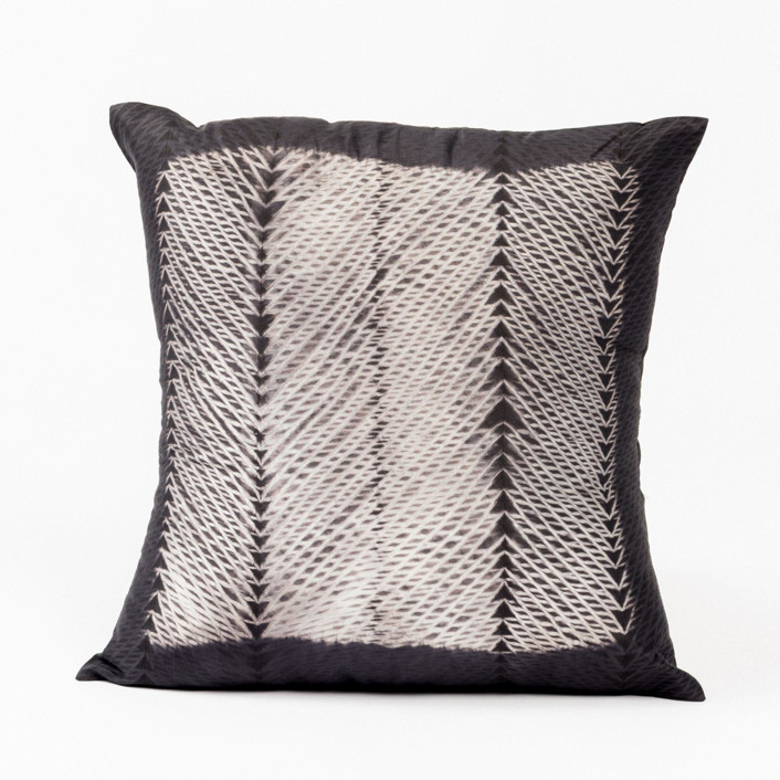 Ara Black Silk Pillow Throw Pillows by Anjali Purohit Minted