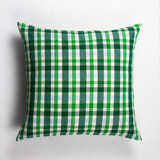 Josefina Plaid Handwoven Cotton Throw Pillow, Size 20" x 20" Throw Pillows