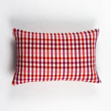 Noel Plaid Handwoven Cotton Throw Pillow, Size 12" x 20" Throw Pillows