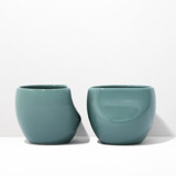S/2 Medium Cup - Jade Mugs & Teacups