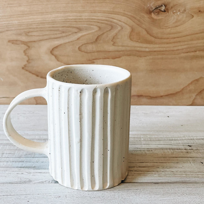 Ceramic Lined Mug in Oatmeal Mugs & Teacups by Bridget Dorr Minted