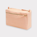 Large Pin-Stitch Toiletry Bag - Pink Makeup Bag