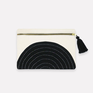 Eclipse Pouch - Charcoal Makeup Bag