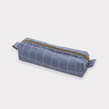 Small Grid-Stitch Toiletry Bag - Slate Makeup Bag