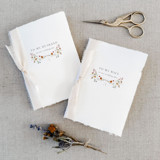 Floral Boquet Vow Books - Set of 2 Wedding Vow Books