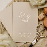Personalized Vow Book Set His and Hers Wedding Vow Books
