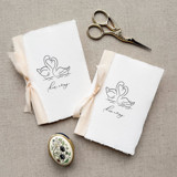 Swan Vow Books, Set of Two with Ribbon Binding Wedding Vow Books