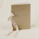 Vow Book Champagne Velvet with Ribbon Wedding Vow Books