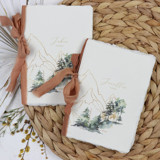 Mountain Forest Vow Book | Set of 2 | Size 6x4.125 Wedding Vow Books