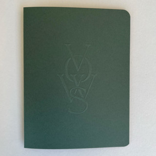 Luxe Embossed Unisex Vow Books, Set of Two Forest Lined Paper Wedding Vow Books