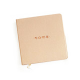 Linen Wedding Vows Book | Copper Foil on Sand Linen Wedding Vow Books
