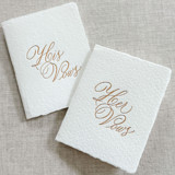 Rose Gold - Penny Copper Foil Vow Books - Set of 2 Wedding Vow Books