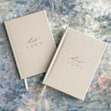 Elegant Personalized Vow Books Set of Two Wedding Vow Books