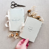 For My Husband / Wife Vow Book Set - Lake with ribbon Wedding Vow Books