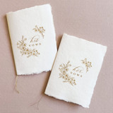 His and Hers Vow Book Set- Gold and Ivory Wedding Vow Books