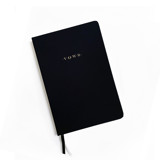 Linen Wedding Vows Book | Gold Foil on Black Linen Wedding Vow Books