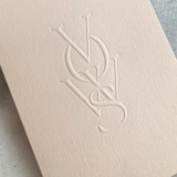 Luxe Embossed Unisex Vow Books, Set of Two Vellum - Lined Paper Wedding Vow Books
