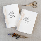 Rococo Bow Vow Books Set Wedding Vow Books