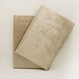 Vow Book Set of 2 Champagne Velvet Wedding Vow Books