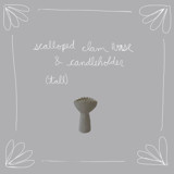 scalloped clam vase/ candleholder (tall) Vases