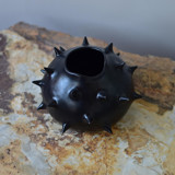 Spikes Black Round Vase I Vases