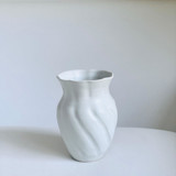 White Spiral Vase Vases