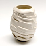 Faceted white vase Vases