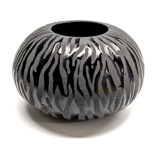 Low round striped vase Vases