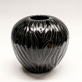 Etched black vase Vases
