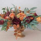 Burgundy Orange Centrepiece Centerpieces and Tabletop Decor