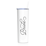 Bride Tumbler | White | 20 Ounce Stainless Steel Gifts for the Bride