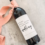 Engagement Gift Wine Label | Pairs well with Wedding Planning Couple gifts