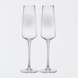 Mr. and Mrs. Personalized Champagne Estate Glasses, Set of 2 Couple gifts
