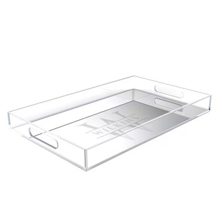 Custom Engraved Acrylic Serving Tray Last Name Monogram Couple gifts