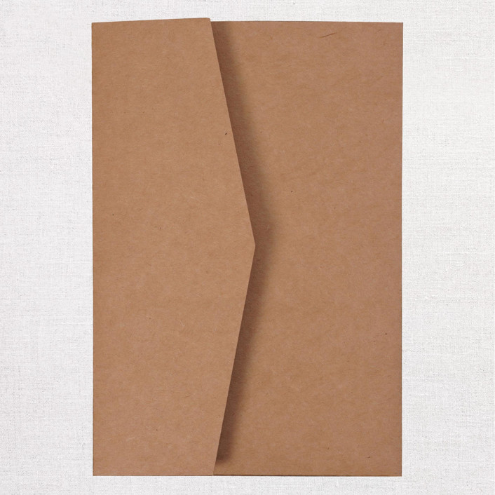 Qty of 50 Custom Dark Kraft Matte Simply Elegant Trifold Pocket with