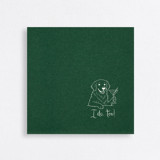 “I Do, Too!” Golden Retriever Wedding Cocktail Napkins Green Napkins