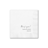 Thank You Napkin with Names & Date Napkins